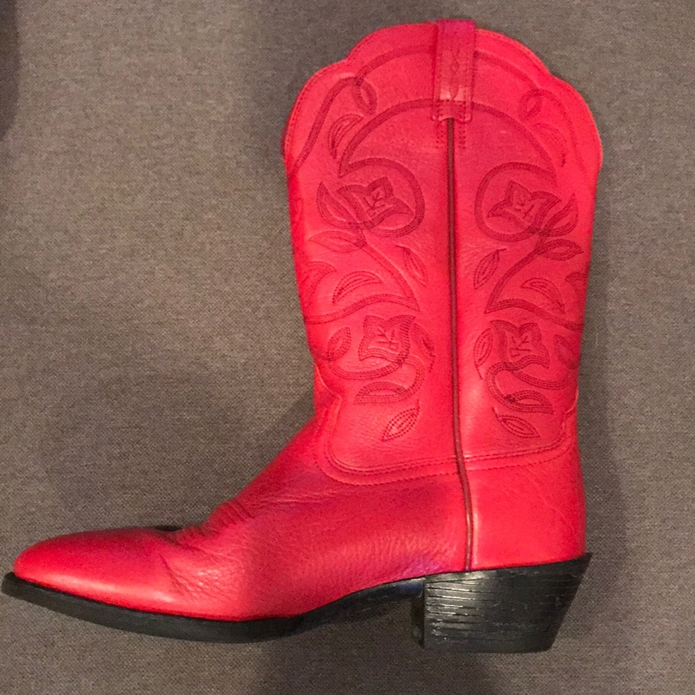 Ariat Heritage Western Red Leather Cowboy Boots